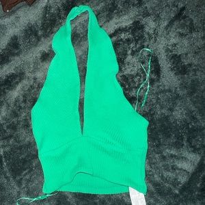 Zara green halter top